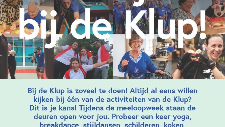 De Klup opent haar deuren tijdens de Meeloopweek in de Week van de Toegankelijkheid