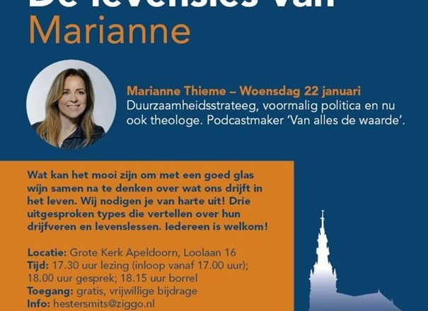 Marianne Thieme deelt haar levenslessen in de Grote Kerk