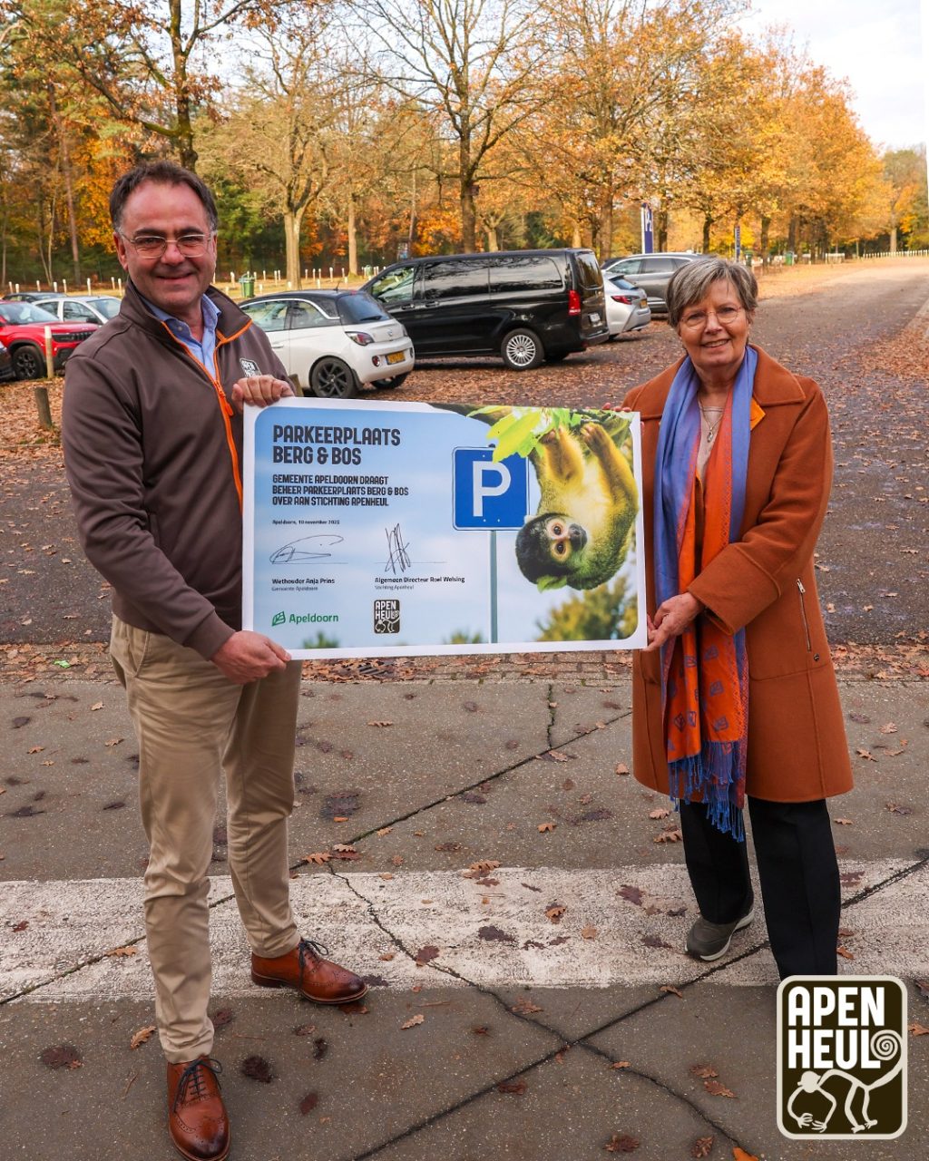 Apenheul neemt beheer parkeerterrein Berg en Bos over per 2026