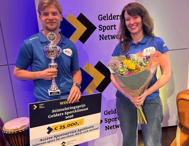 Sportservice Apeldoorn wint twee prijzen voor vernieuwend beweegidee