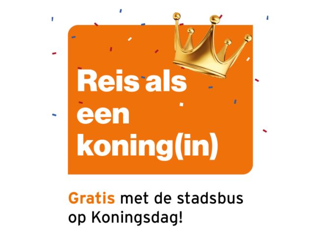 Gratis met de stadsbus op Koningsdag in Apeldoorn