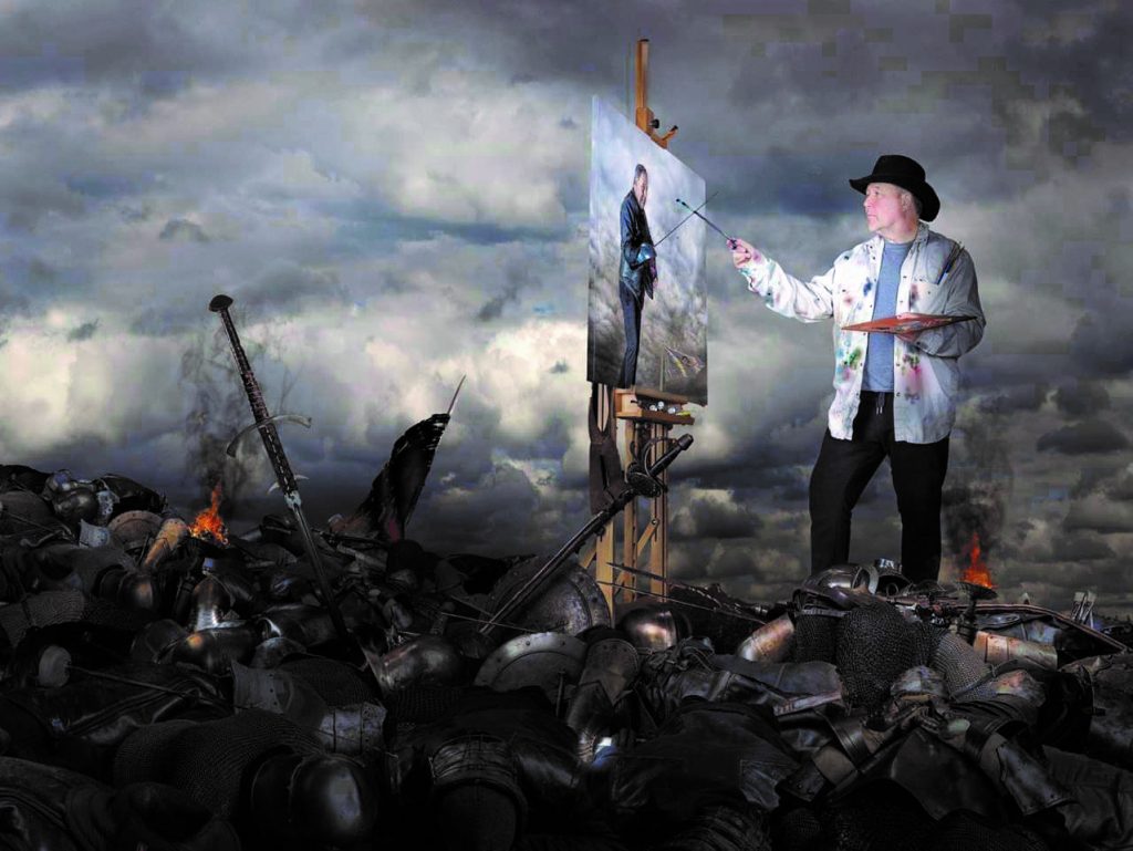 Georges Dérop vertelt over schermen en schilderen in Galerie Apeldoorn
