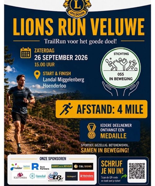 Lions Club Apeldoorn brengt Veluwe sportief in beweging voor het goede doel