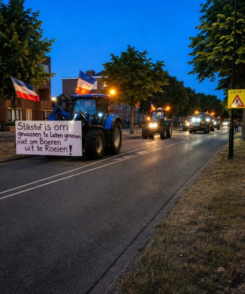 [VIDEO] Onverwachte colonne tractoren trekt door Apeldoorn na eerdere boerenacties