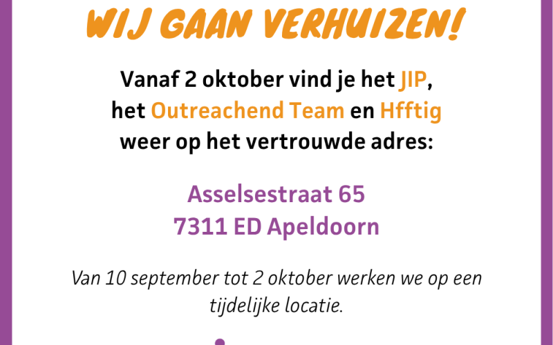JIP, Outreachend Team en Hfftig keren terug naar Asselsestraat in Apeldoorn