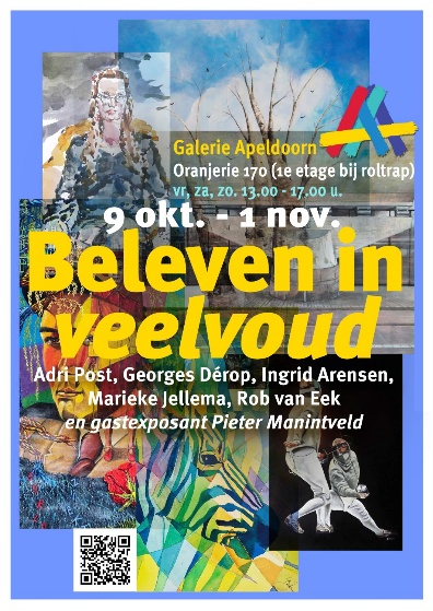 Expositie Beleven in veelvoud in Galerie Apeldoorn van 9 oktober tot 1 november 2026