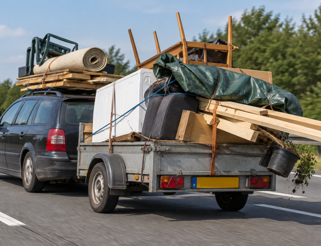 Apeldoorn hoort tot Gelderse gemeenten met relatief meeste boetes voor onveilig vervoeren van spullen