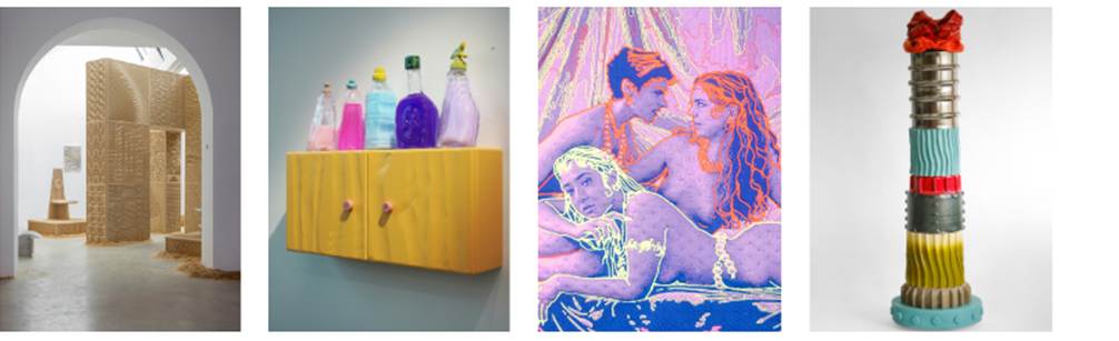 Overzicht van kunstwerken uit de tentoonstelling Craft Now! in CODA Museum